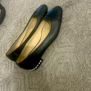 Stuart Weitzman Embellished Heel Flat Shoes